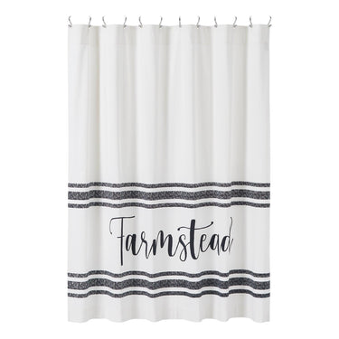 Sawyer Mill Black Farmstead Shower Curtain 72x72 VHC Brands - The Fox Decor
